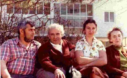 С Кипнисами и Соней Давидович (весна 1977, Бат-Ям)