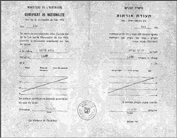 Удостоверение гражданки Израиля Аси Левиной